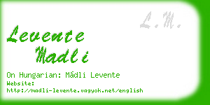 levente madli business card